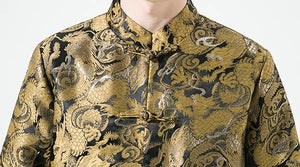 Vibrant dragon Tang Dynasty jacket