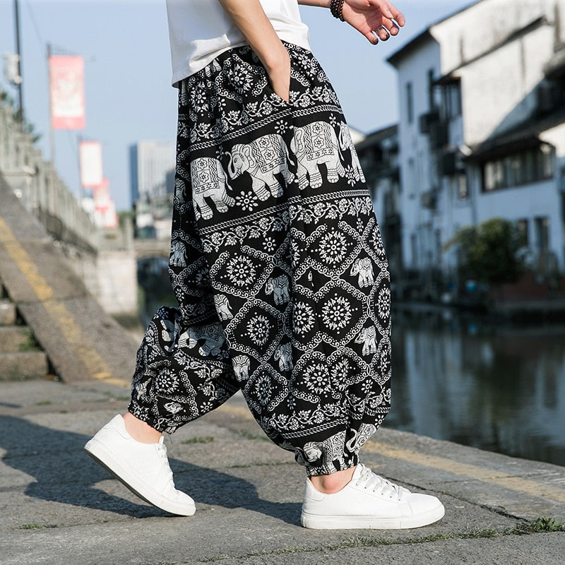 Buy SHANYUR Men's casual pants Design Drawstring Harem Pants Men Baggy  Jogging Pants Japanese Style Male Crotch Wide Leg Pants Casual Loose  Trousers (Color : D159, Size : XXXX-LARGE) Online at desertcartPanama