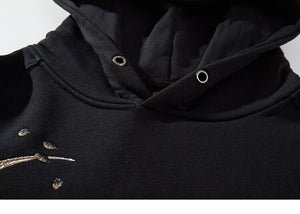 Premium embroidery fox hoodie
