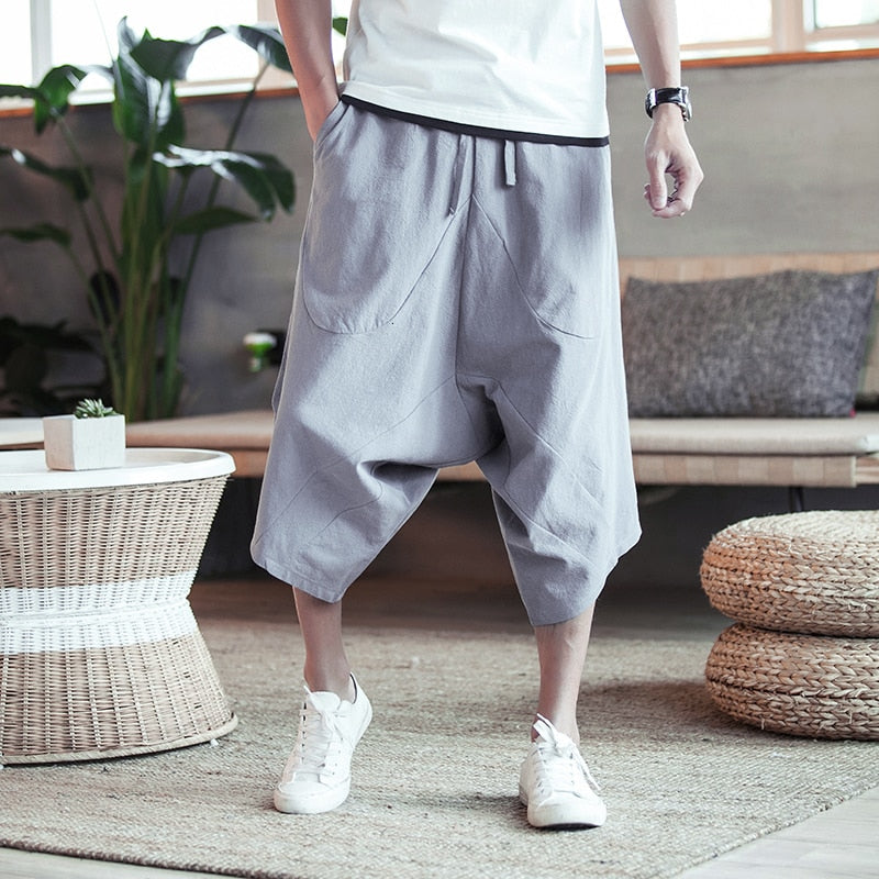 Pantalon large japonais homme
