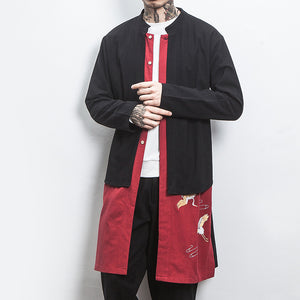 Double layer crane long jacket