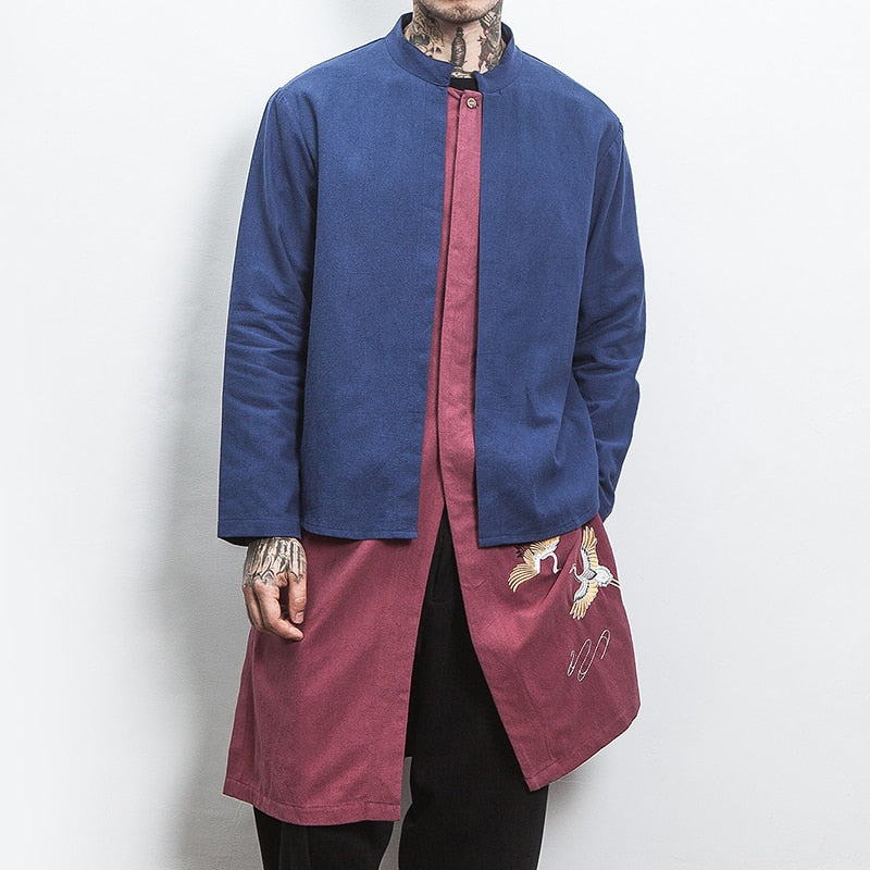 Double layer crane long jacket