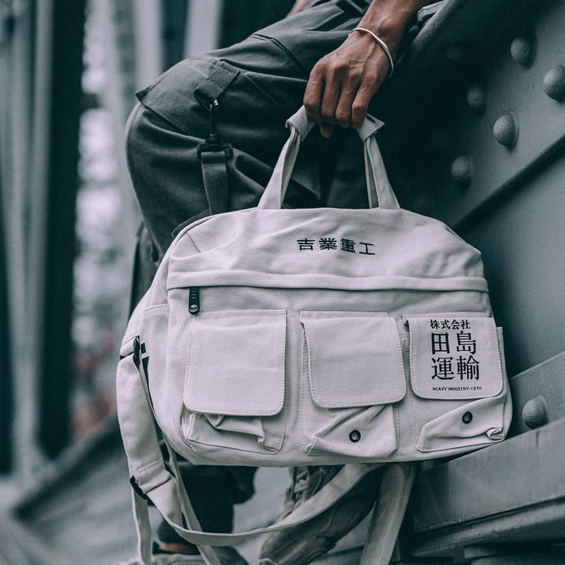 Forward kanji messenger bag