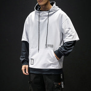 Double layer street style hoodie