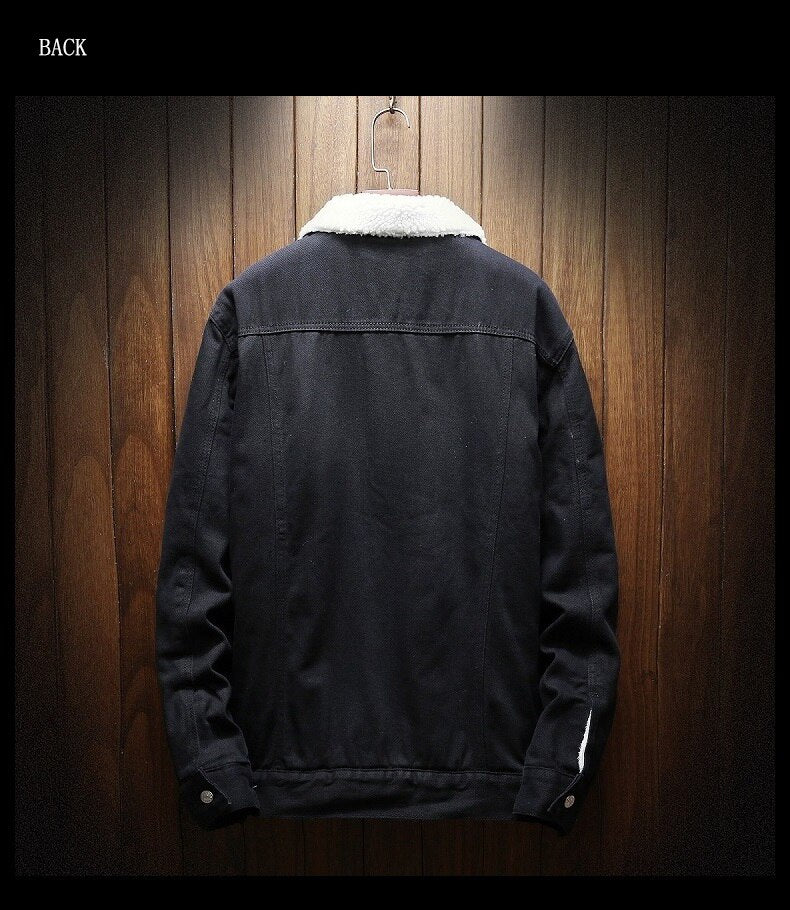 Vintage fleece lined denim jacket