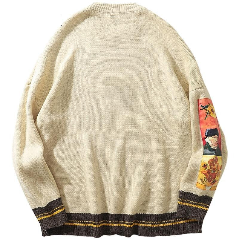 Portrait sleeve sweater