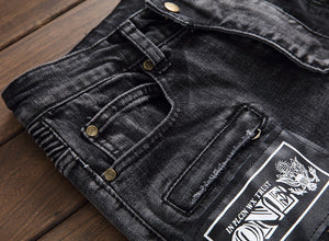 Carbon washed steel rivet designed jeans