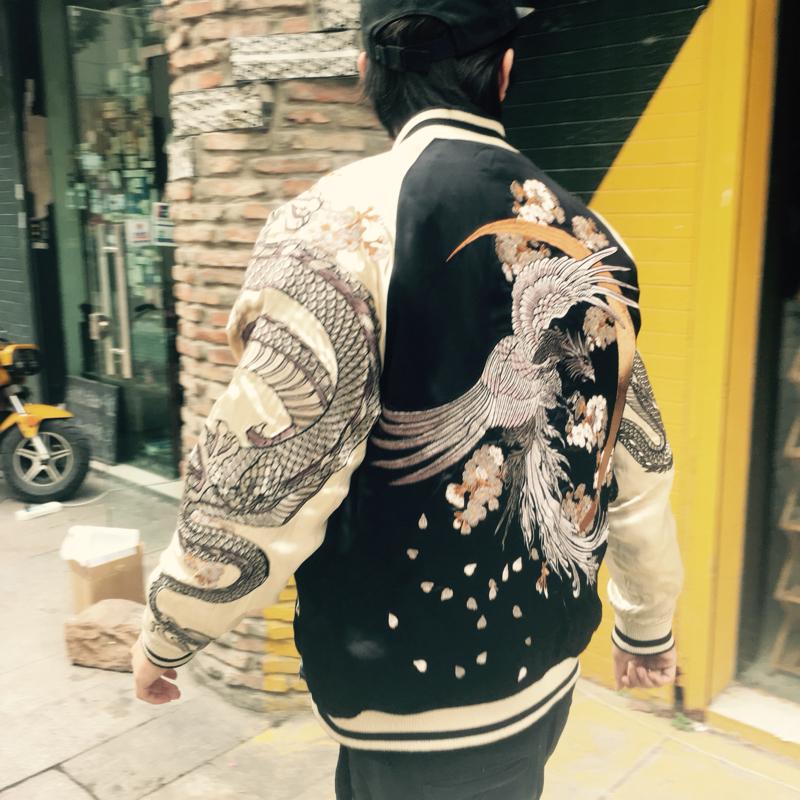 Hyper premium phoenix dragon embroidery sukajan jacket
