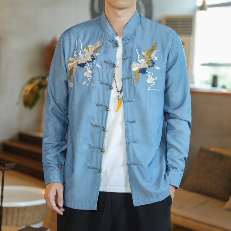 Double crane Tang dynasty jacket