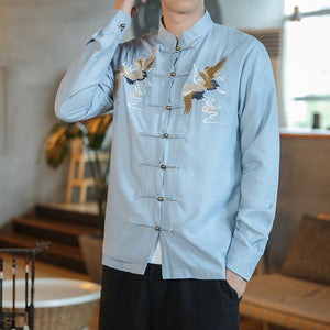 Double crane Tang dynasty jacket