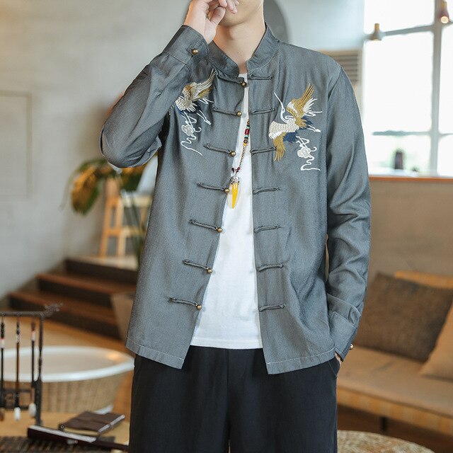Double crane Tang dynasty jacket