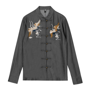 Double crane Tang dynasty jacket