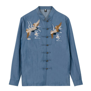 Double crane Tang dynasty jacket