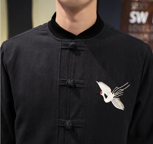 Vivid crane Tang Dynasty jacket
