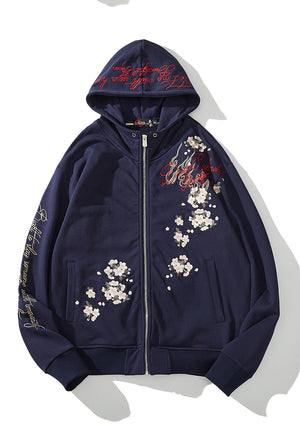 Premium embroidery geisha hoodie