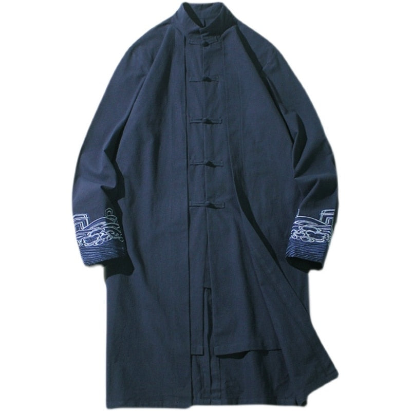 Wave sleeve trench jacket