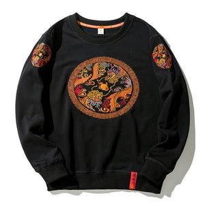 Traditional circle dragon sweatshirt