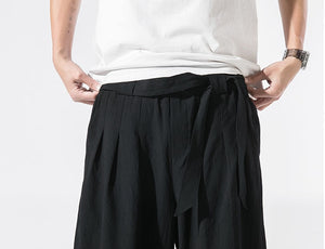 Crop kimono rising crane pants