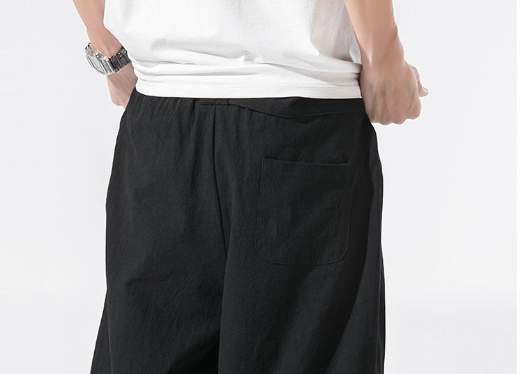 Crop kimono rising crane pants