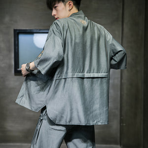 Kanji robe style kimono