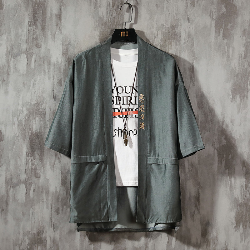 Kanji robe style kimono