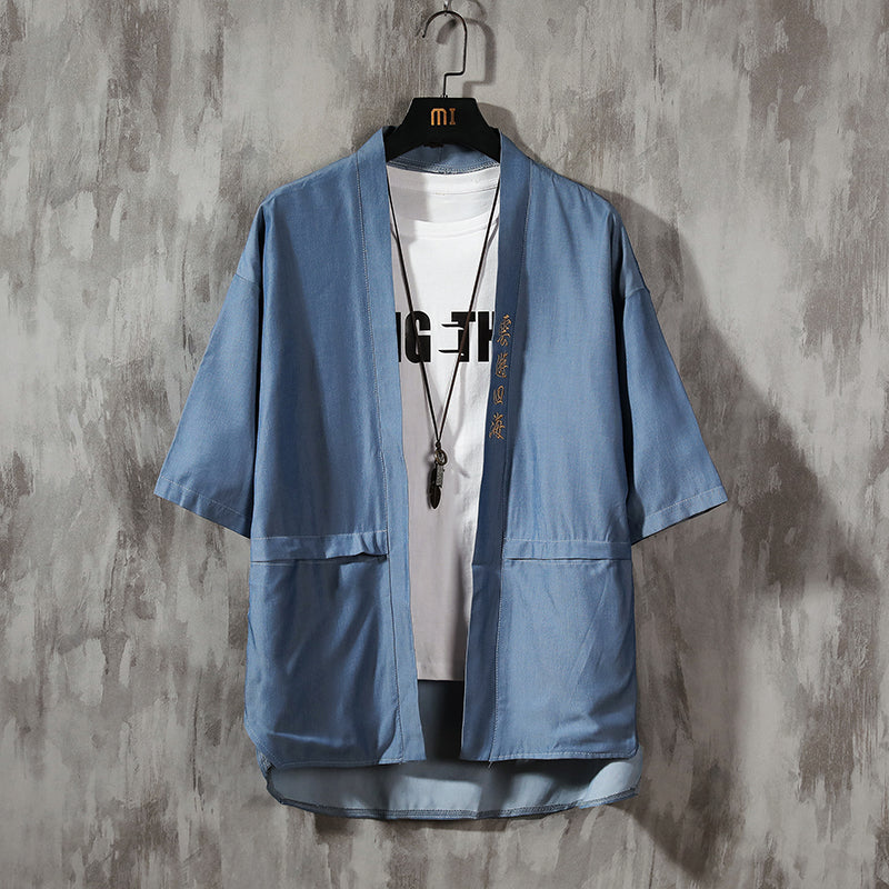 Kanji robe style kimono