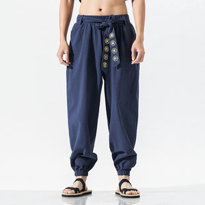 Japanese style solid harem pants