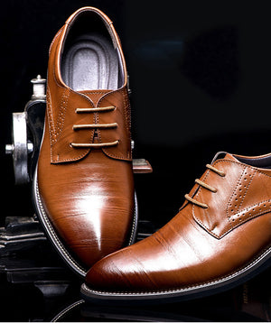 Men's Oxford pointed toe dress shoes