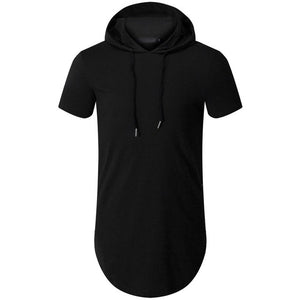 Urban zipper hooded T-shirt