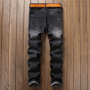Vintage black carbon denim jeans