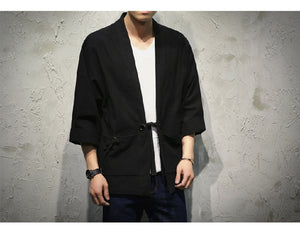 Solid Japanese kimono style shirt