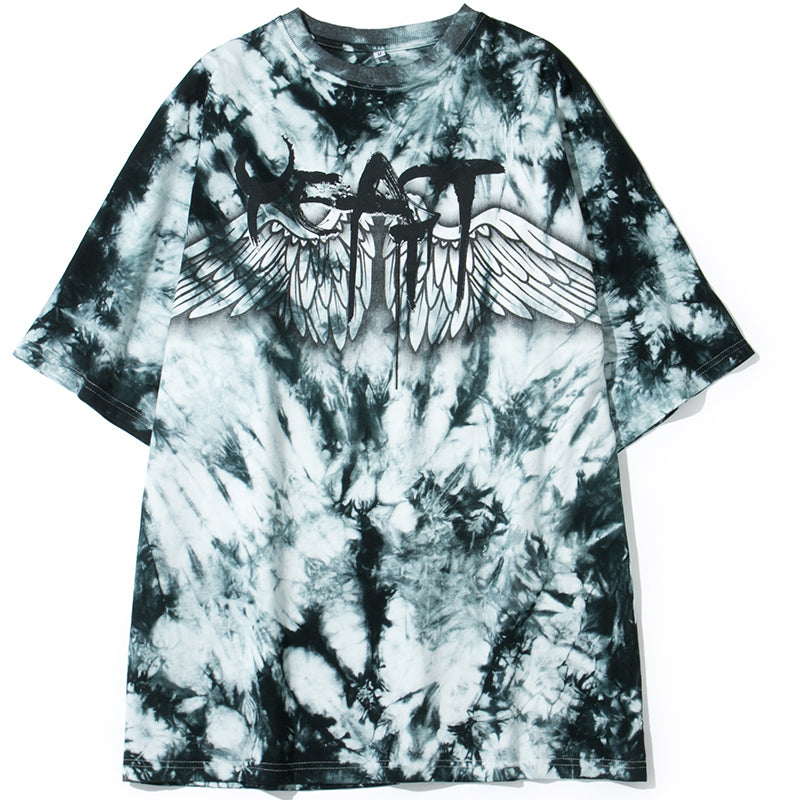 Tie dye angel wings T-shirt