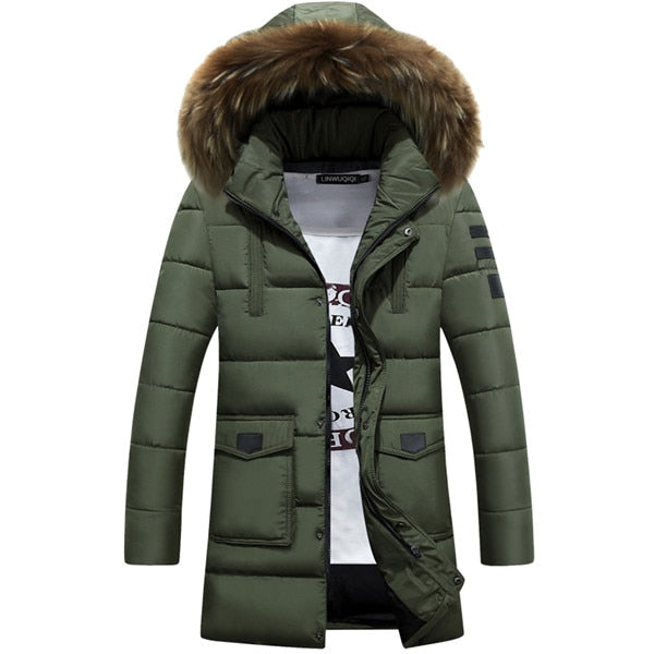 Casual fur collar thermal jacket