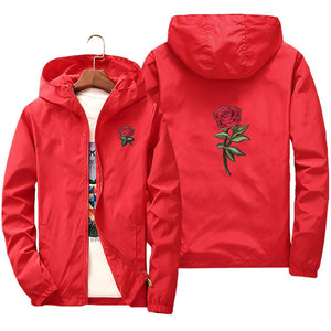 Rose design windbreaker jacket ver.1