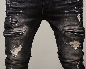 Men's vintage playground zipper jeans
