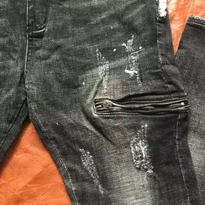 Men's vintage playground zipper jeans