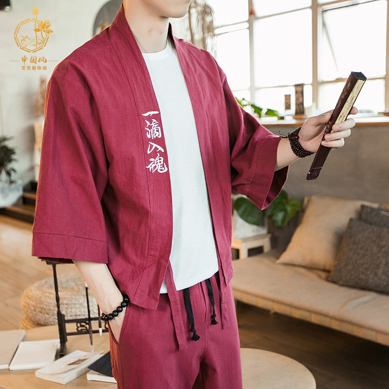 Chinese hanfu jacket pants set