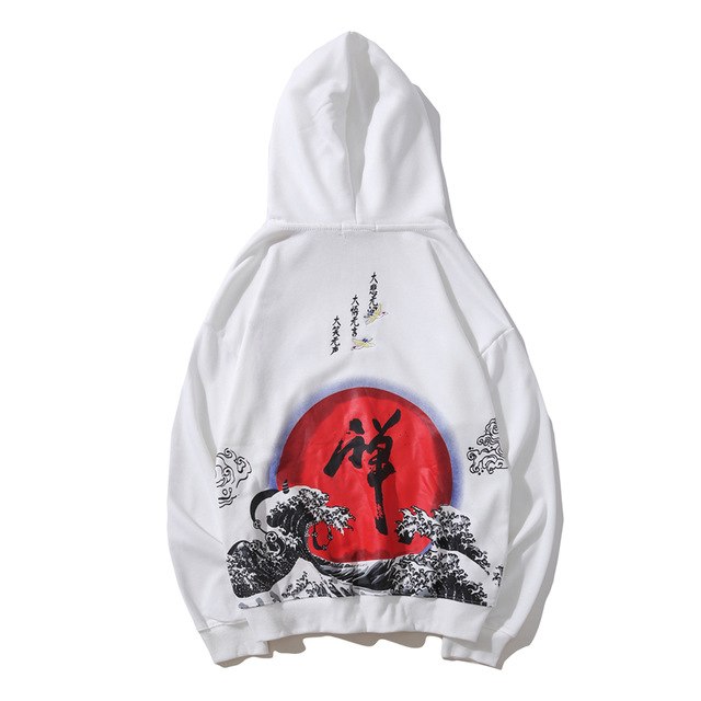 Rising waves Kanji hoodie