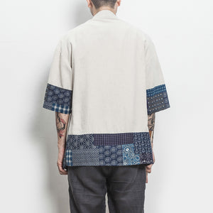 Japanese style linen kimono T-shirt