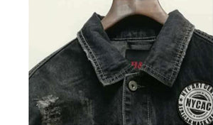 Patched vintage denim jacket