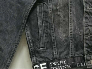 Patched vintage denim jacket