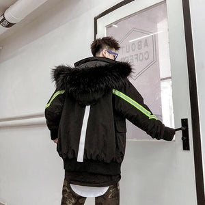 Large hood reflector camo jacket