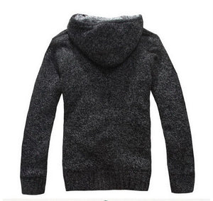 Hooded fleeced lined zip up sweater